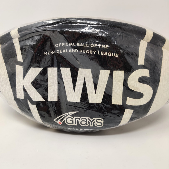 New Zealand Rugby League KIWIS NZRL Ball Size 5 Synthetic Sealed Souvenir Black - Picture 10 of 14